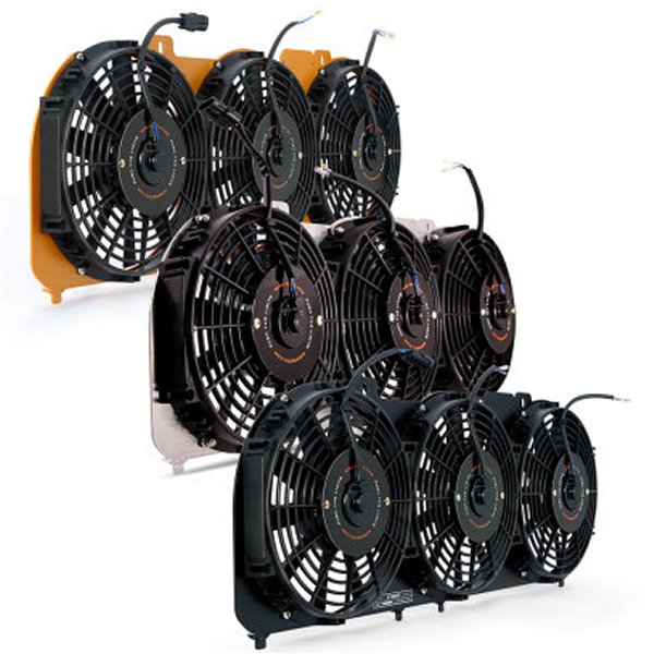 Mishimoto 89年-01年 Jeep チェロキー XJ 4.0L パフォーマンス アルミファンシュラウド コントローラー付き