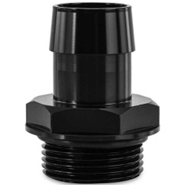 Mishimoto -16ORB to 1in. ホースバルブ アルミニウム フィッティング 黒