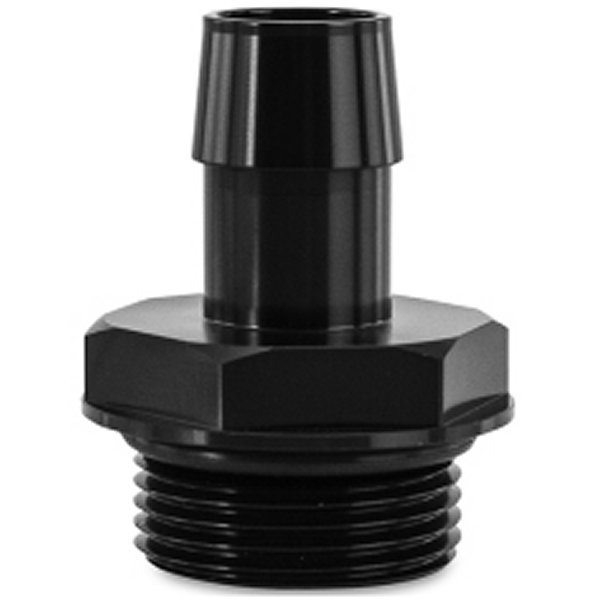 Mishimoto -16ORB to 3/4in. ホースバルブ アルミニウム フィッティング 黒
