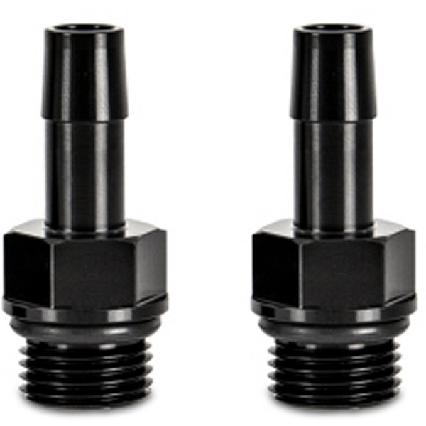 Mishimoto 2pcs M16x1.5 3/8in アルミキャッチ缶フィッティング 黒