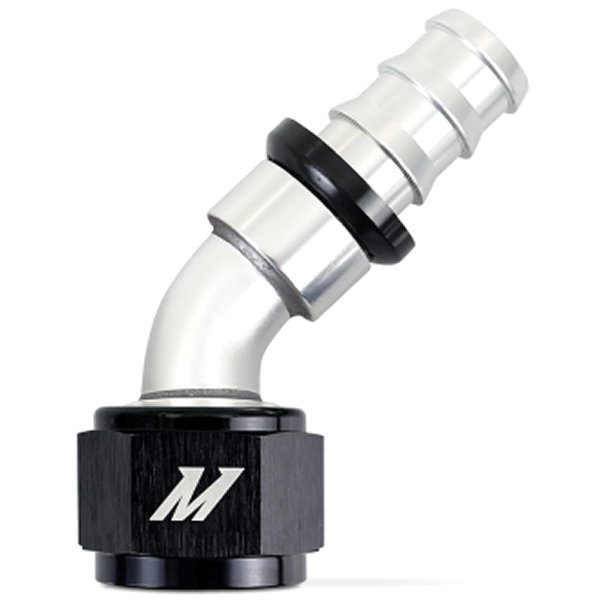 Mishimoto 45-Degree Push Lock フィッティング -12AN