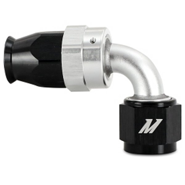 Mishimoto アルミニウム PTFE -8AN 90 Degree フィッティング 黒