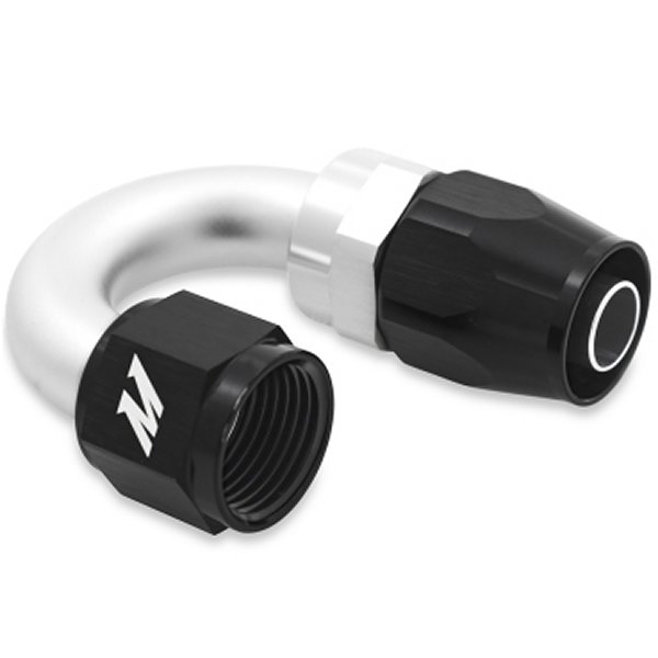 Mishimoto アルミニウム -10AN 180 Degree フィッティング 黒