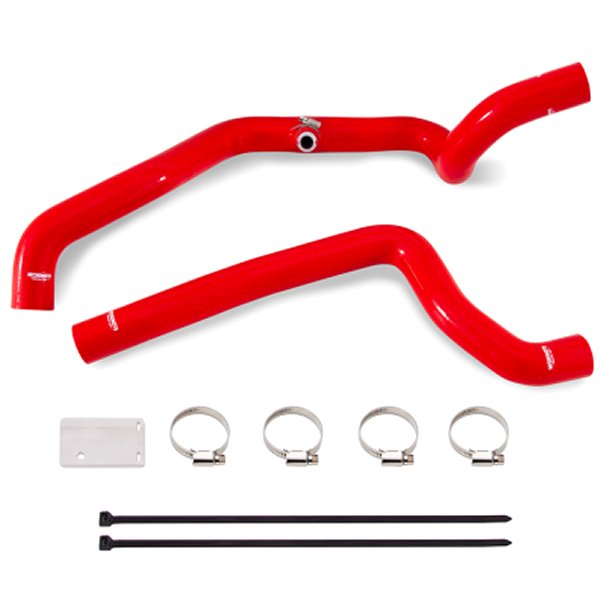 Mishimoto 18年以降 Jeep ラングラー JL 2.0L シリコンラジエータークーラントホースキット 赤