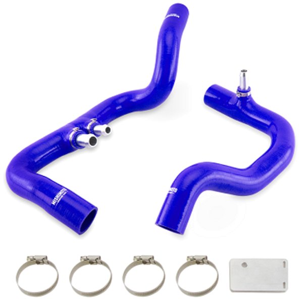 Mishimoto 18年以降 Jeep ラングラー JL 3.6L AT シリコンラジエータークーラントホースキット 青