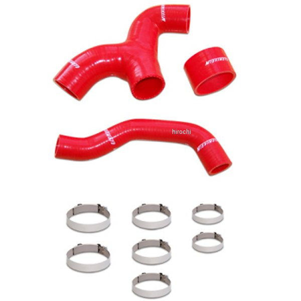 Mishimoto 02年-05年 スバル WRX シリコン インタークーラーホース 赤