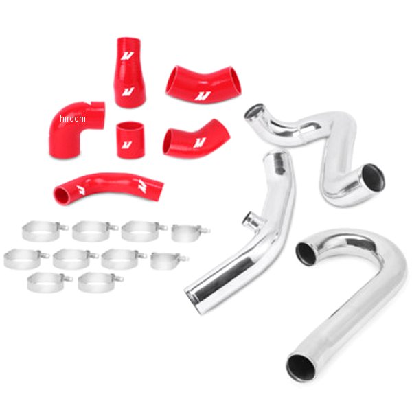 Mishimoto 三菱 Lancer Evolution 7/8/9 インタークーラーパイプ キット 赤