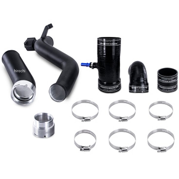 Mishimoto 19年以降 フォード Ranger 2.3L インタークーラーパイプ&ブーツキット マイクロリンクルブラック