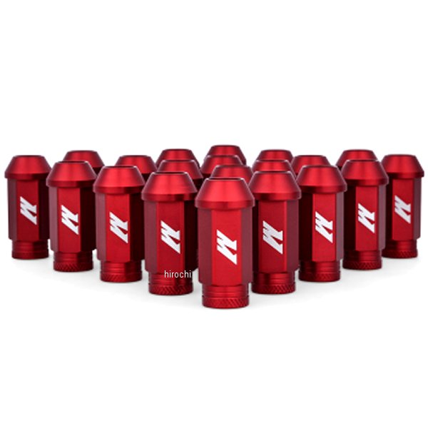 Mishimoto アルミニウム Locking ラグナット M12x1.5 20個セット 赤
