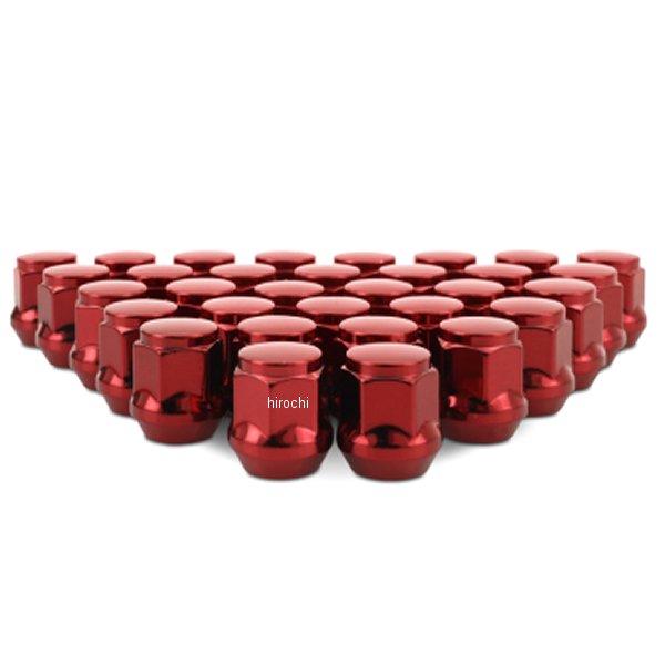 Mishimoto スチール Acorn ラグナット M14 x 1.5 32個セット 赤