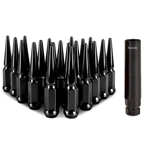 Mishimoto スチール スパイク ラグナット M12x1.5 20個セット 黒
