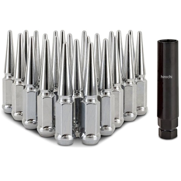 Mishimoto スチール スパイク ラグナット M12 x 1.5 24個セット クローム