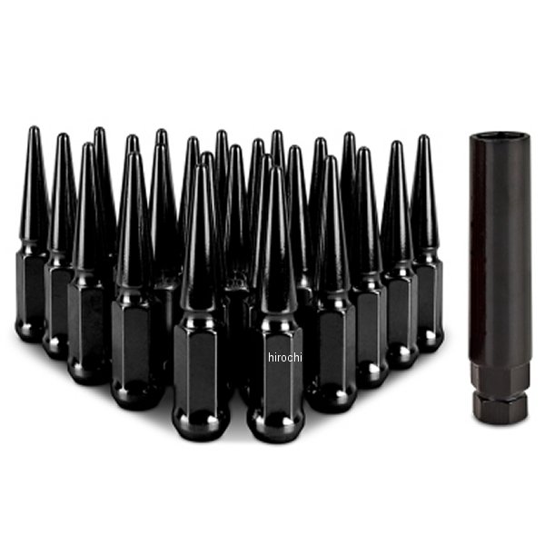 Mishimoto スチール スパイク ラグナット M14 x 1.5 24個セット 黒
