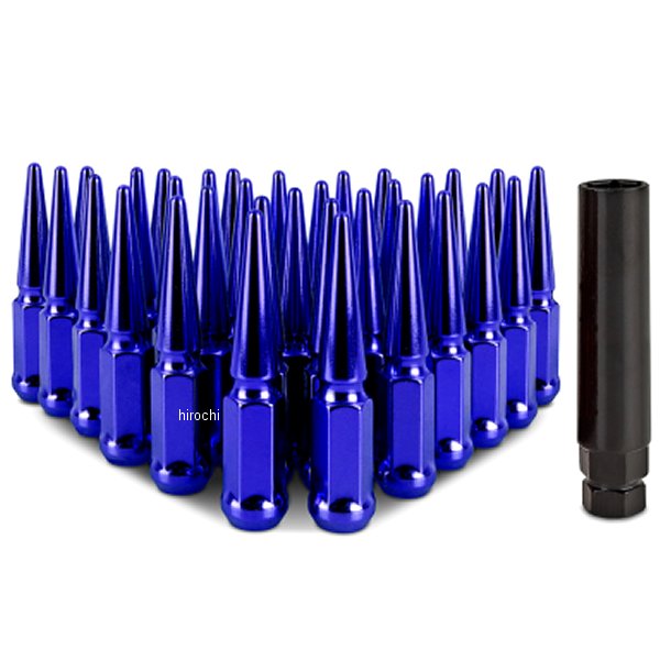 Mishimoto スチール スパイク ラグナット M14 x 1.5 32個セット 青