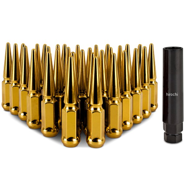 Mishimoto スチール スパイク ラグナット M14 x 1.5 32個セット ゴールド