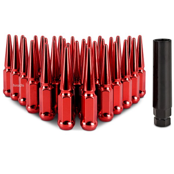 Mishimoto スチール スパイク ラグナット M14 x 1.5 32個セット 赤