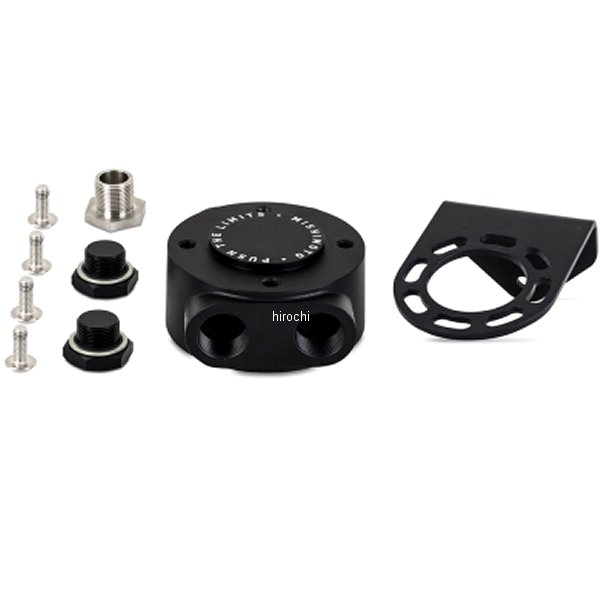 Mishimoto M20 x 1.5 リモート オイルフィルター マウント 黒