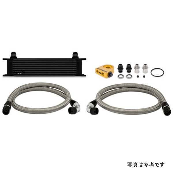 Mishimoto ユニバーサルサーモスタット 10 Row オイルクーラーキット 黒