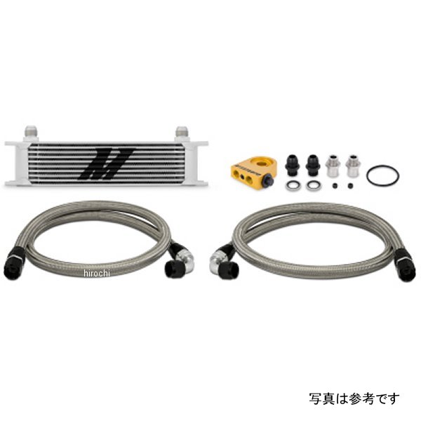 Mishimoto ユニバーサルサーモスタット 10 Row オイルクーラーキット シルバー