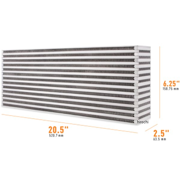 Mishimoto ユニバーサル Air-to-Air インタークーラーCore 20.5in/6.25in/2.5in