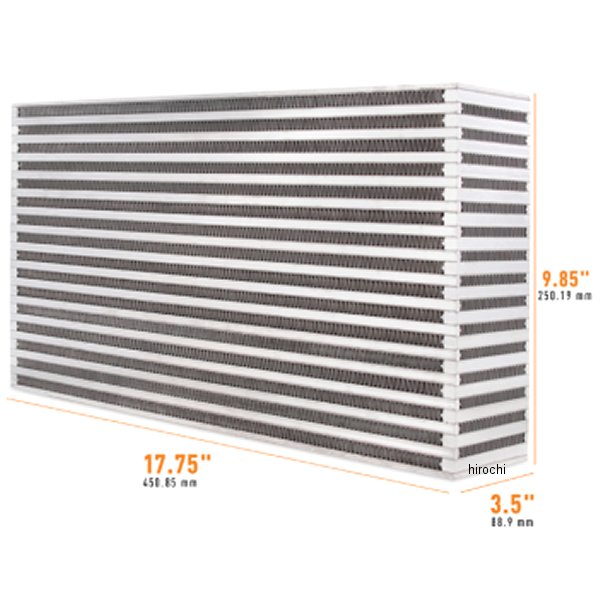 Mishimoto ユニバーサル Air-to-Air インタークーラーCore 17.75in/9.85in/3.5in