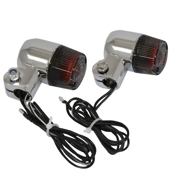 汎用 丸形 ミニヨーロピアンウインカー シルバー/スモーク 2個セット