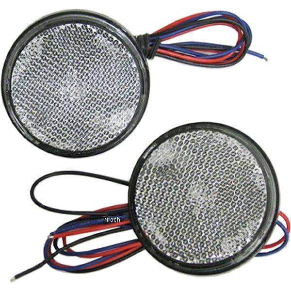 LEDリフレクター 丸型 白 2個入り