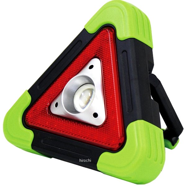 LED三角表示板 コンパクト 反射板 緊急停止 緑