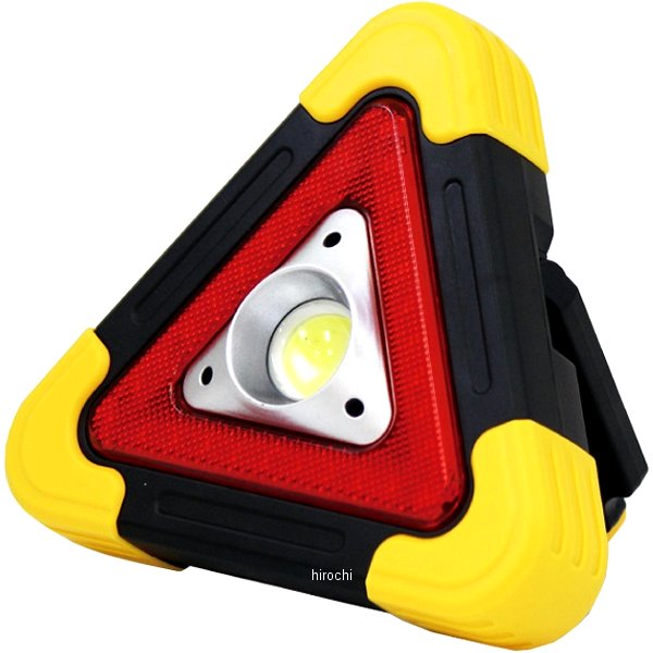 LED三角表示板 コンパクト 反射板 緊急停止 黄