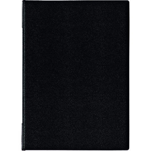 メニューファイル レザー調 A4 4頁 黒