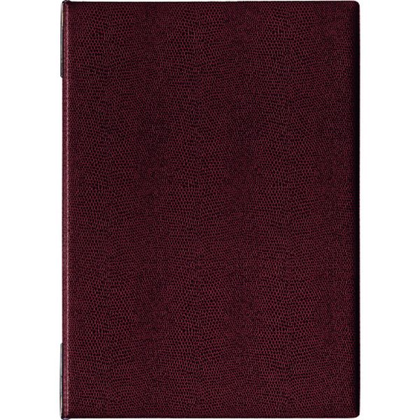 メニューファイル レザー調 A4 4頁 茶