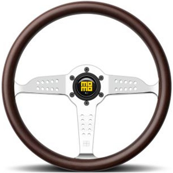 Super Grand Prix ステアリングホイール 350 mm - Mahogany Wood/Pol Spokes