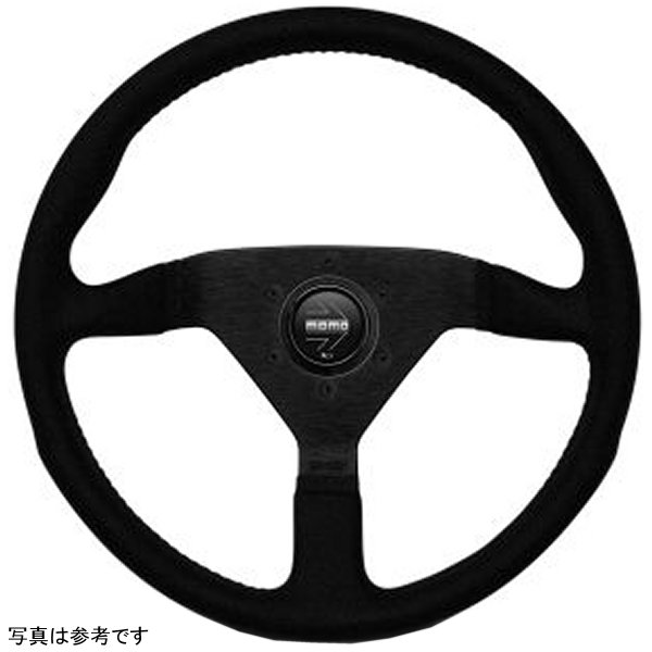 Montecarlo Alcantara ステアリングホイール 320 mm ブラック/ブラック Stitch/ブラック Spokes