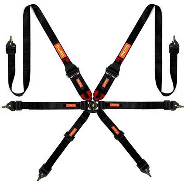 Int. Camlock 6pt Clip In Restraint-Black