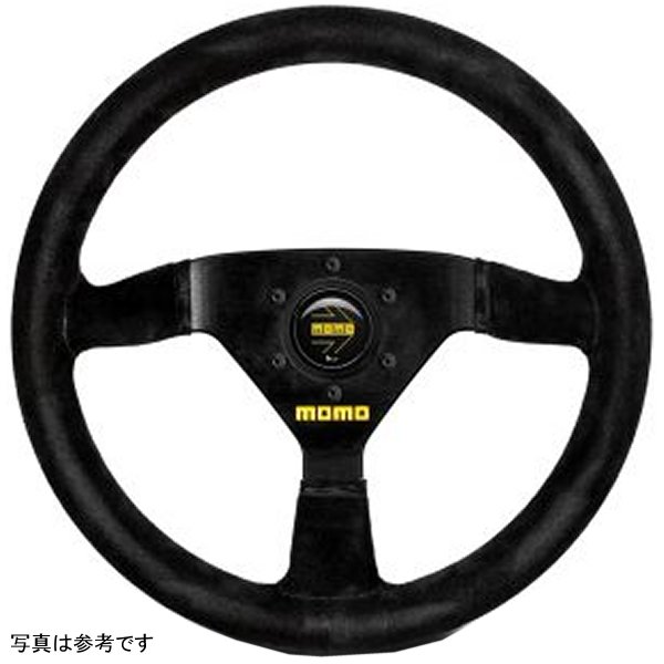 MOD69 ステアリングホイール 350 mm - ブラックスウェード/ブラック Spokes
