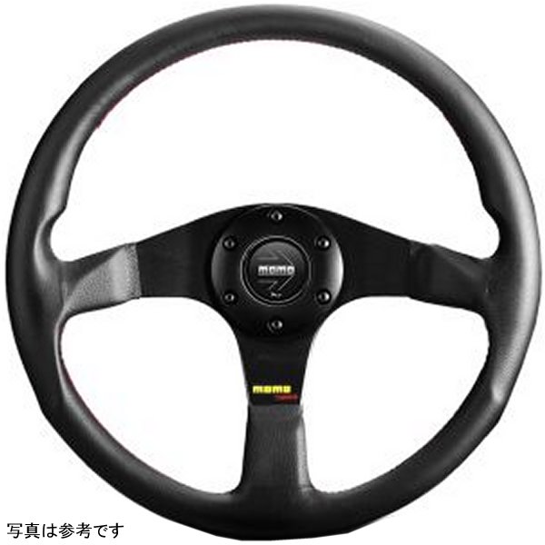 Tuner ステアリングホイール 350 mm ブラック Leather/Red Stitch/ブラック Spokes