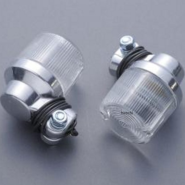 MRS ヨーロピアン ウインカー 中 500型 45φ汎用 クリアレンズ/メッキ 2個入り