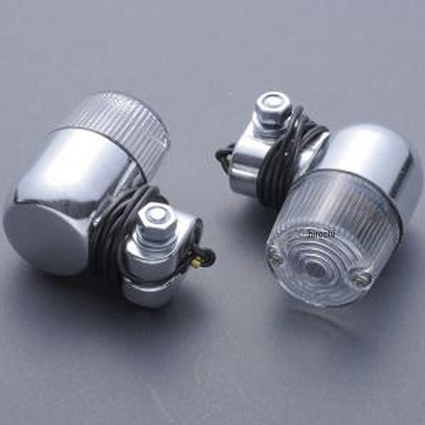 MRS ヨーロピアン ウインカー 小 160丸型 35φ汎用 クリアレンズ/メッキ 2個入り