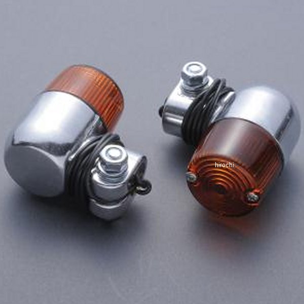 MRS ヨーロピアン ウインカー 小 160丸型 35φ汎用 オレンジレンズ/メッキ 2個入り