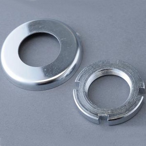 MRS ステアリングヘッドナット・ワッシャセット Z、KZ クロームメッキ