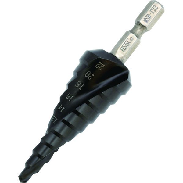 窒化チタンアルミコーティングステップドリル(六角軸シャンク)