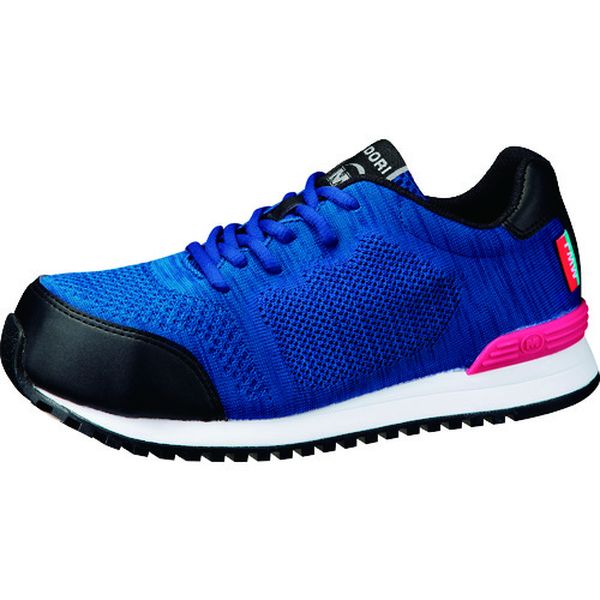 女性用先芯入ニットタイプスニーカー MWJ-710 ブルー 21.0CM