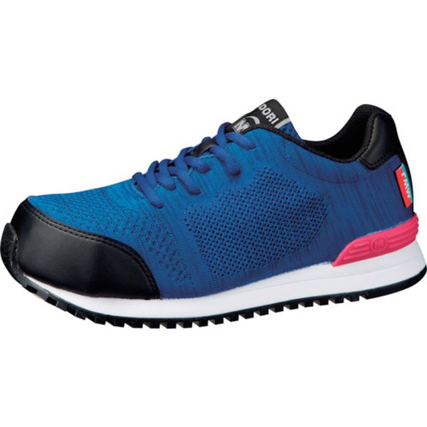 女性用先芯入ニットタイプスニーカー MWJ-710 ブルー 22.5CM