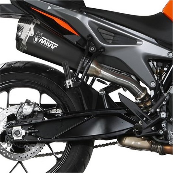 スリップオンマフラー DELTA RACE BLACK 23年 790デューク ステンレスブラック