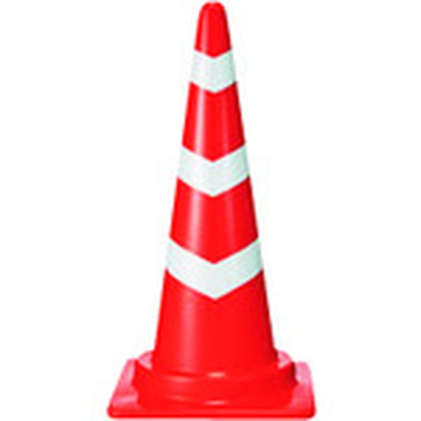 N163JRW 196-6333  871073)三角コーン 赤/白
