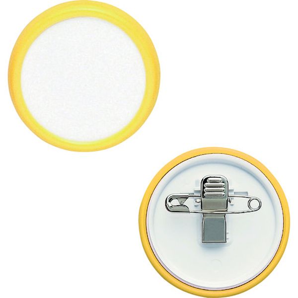 丸型名札 両用タイプ大 10個 黄