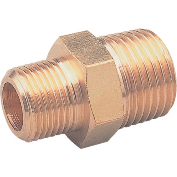 異径六角ニップル PT1/2×PT1