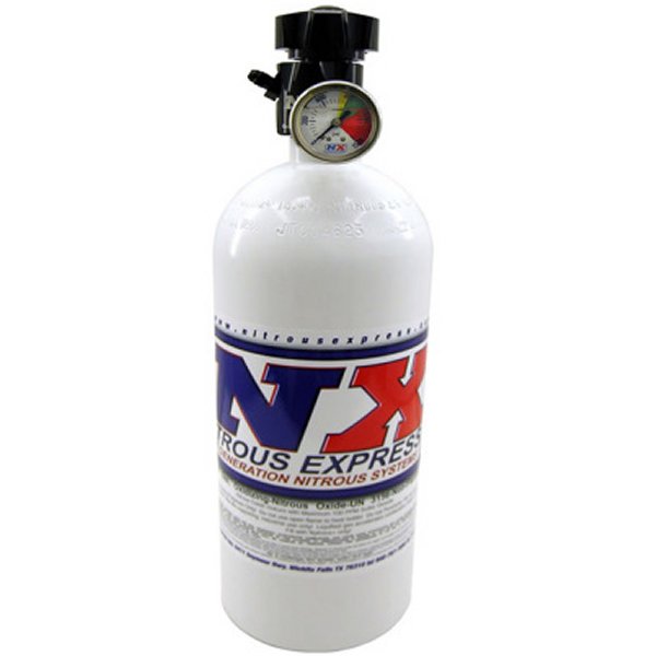 10lb Bottle w/Lightning 500 Valve (6.89 Dia x 20.19 Tall) w/Gauge