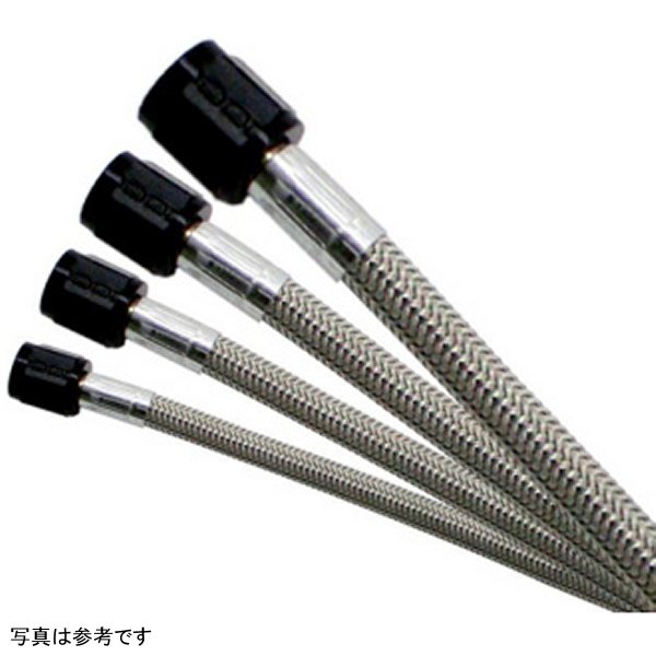 4AN 2ft ステンレススチール Braided Hose ブラック