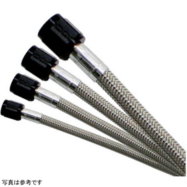 6AN 12in ステンレススチール Braided Hose ブラック